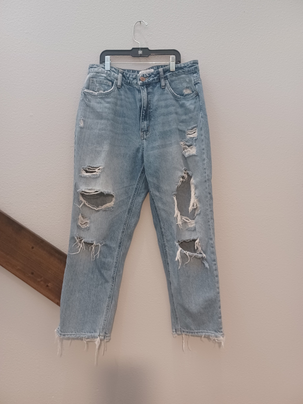 Flying Monkey Light Blue Distressed Boyfriend Jeans